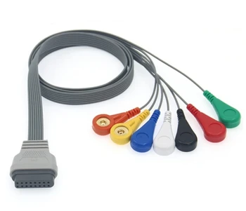 Compatible New 16pin EDAN SE-2003/SE-2012 3-channel/12-channel holter cable the 7 lead one piece ecg cable snap cable
Compatible New 16pin EDAN SE-2003/SE-2012 3-channel/12-channel holter cable the 7 lead one piece ecg cable snap cable