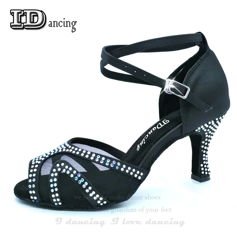 Sneakers Woman Dance Latino Dancing Shoes For Girls Rhinestone Ballroom