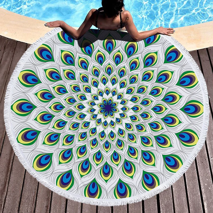 Round Beach towel with Tassels