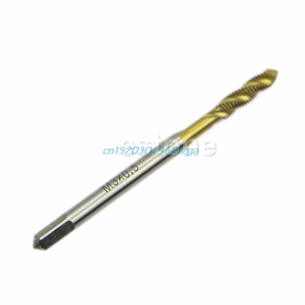 

HSS Screw Thread Metric Spiral Hand Plug Tap Kit M3 M4 M5 M6 M8 #H028#