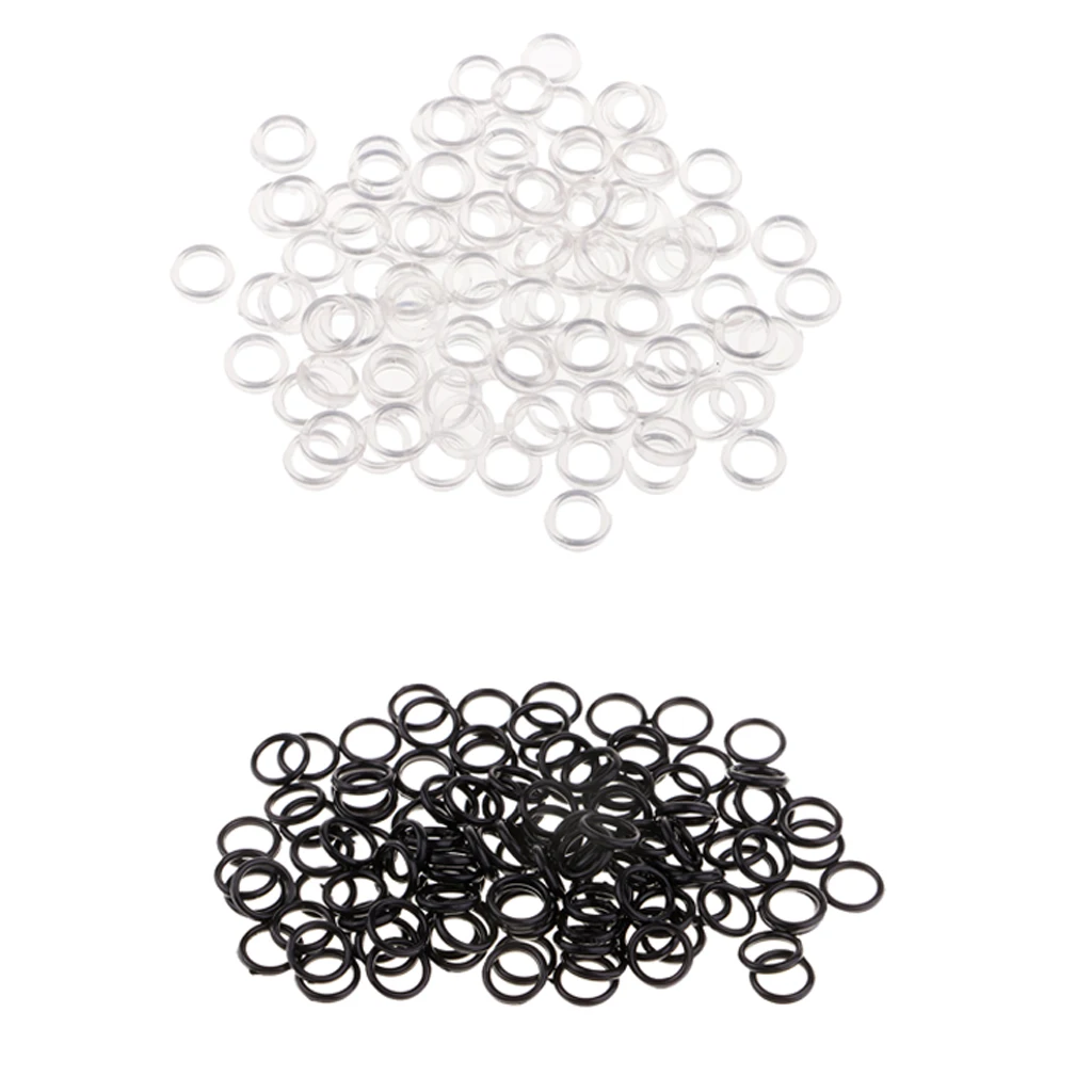 200 Pieces Nylon Bra Strap Adjustment Adjuster Lingerie Slider O Ring Bikini Fasteners 6mm