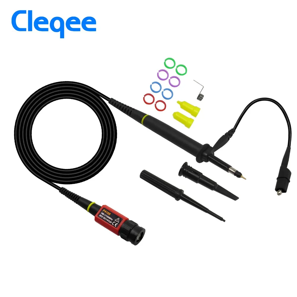 Cleqee P4100 1 шт. щуп осциллографа 100:1 высокое напряжение выдерживает 2КВ 100 МГц для owon