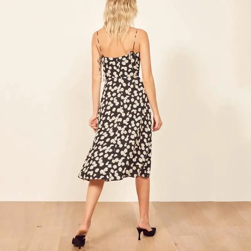 2019 винтажное летнее платье для женщин Kawaii Цветочная Туника Cami элегантное Boho