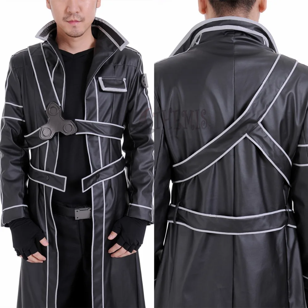 Online Athemis Schwert Kunst Online Kirito leder Cosplay Kostüm nach maß jacke oder zubehör