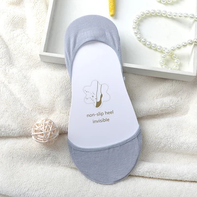 6pcs/3pair Boat Socks for Summer Anti Slip Silicone No Show Socks for Women High Heel Shoe Liner Socks Chausette Femme Invisible gray