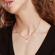 EManco Кристалл бусы колье ожерелье для женщин три цвета короткий кулон ожерелье очаровательные модные ювелирные изделия Femme подарки