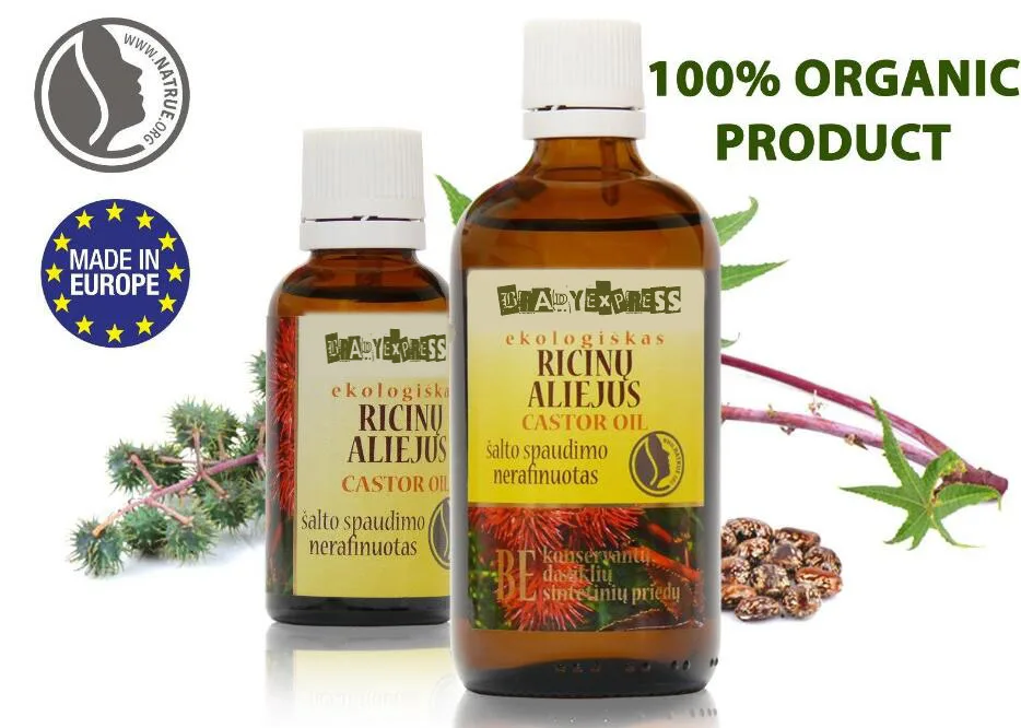 

Free Shipping Organic Virgin Castor Oil Saflora | Unrefined | Cold pressed 30ml