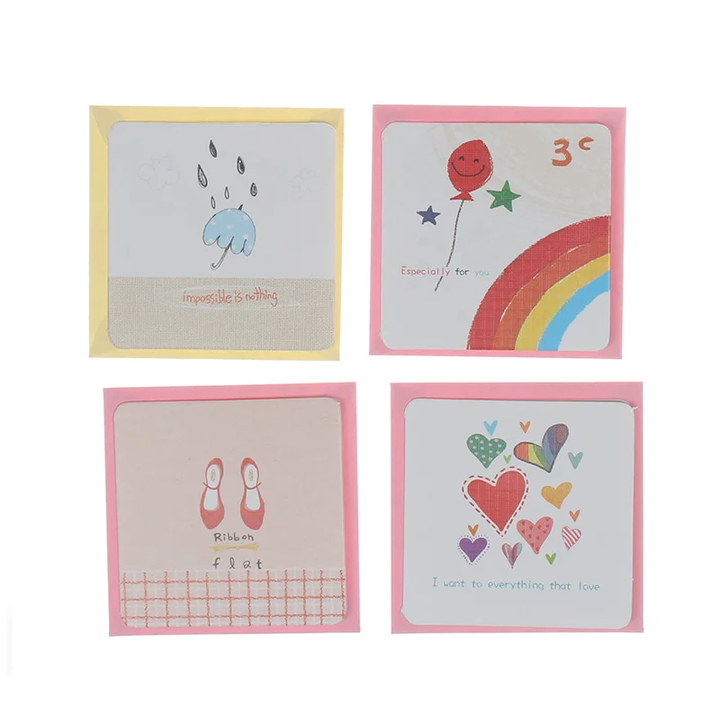 

1 Pieces Lytwtw's Korean Creative Cute Cartoon Printing Exquisite Blessing Envelope Birthday Christmas Valentine's Day Cards