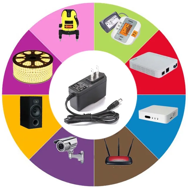 American 5V6V7V7.5V9V12V 0.6A 1A 1.5A 2A US AC Power Switch Adapter Monitor Led Strip DC Power Adaptor Charger 5.5*2.1mm 2.5mm 6
