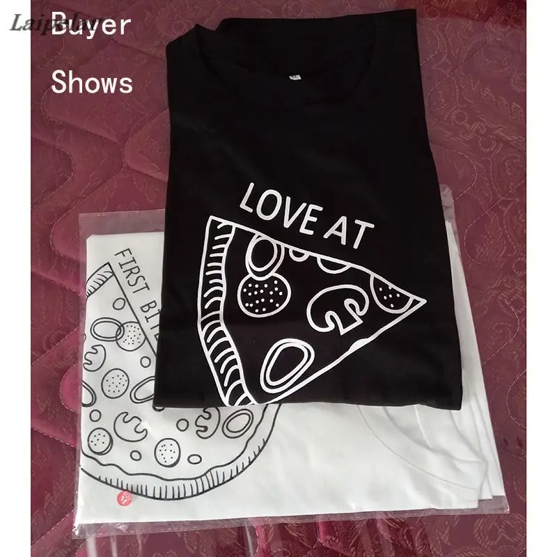 Laipelar Pizza Couple T Shirts For Lovers 2018 Casual Matching Couple Clothes Summer Men And Women Valentine's Tops Tees Laipelar Pizza Couple T Shirts For Lovers 2018 Casual Matching Couple Clothes Summer Men And Women Valentine's Tops Tees