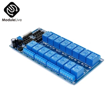 

DC 5V 12V 16 Channel 16-CH Relay Shield Module with Optocoupler LM2576 Microcontrollers Power Relay For Arduino Smart Home