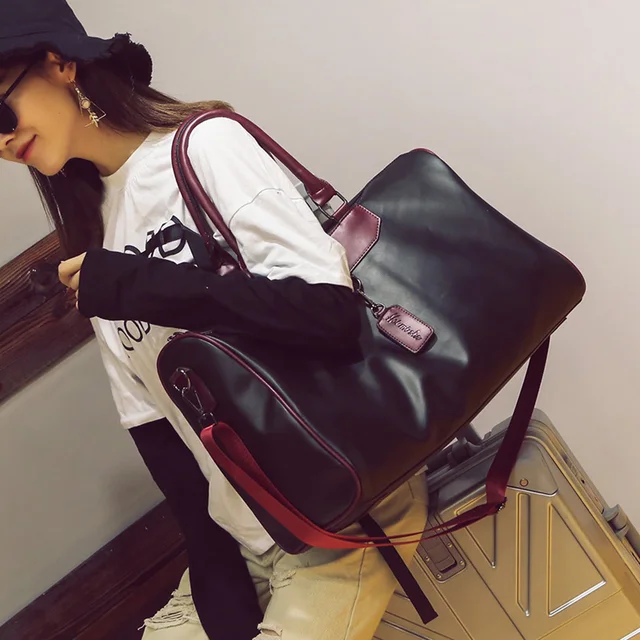 Cheap Black Pu Leather Sports Gym Bag Big for Women Fitness Outdoor Men's Gymnastic Bags for Shoes Handbags Over the Shoulder Cheap Black Pu Leather Sports Gym Bag Big for Women Fitness Outdoor Men's Gymnastic Bags for Shoes Handbags Over the Shoulder