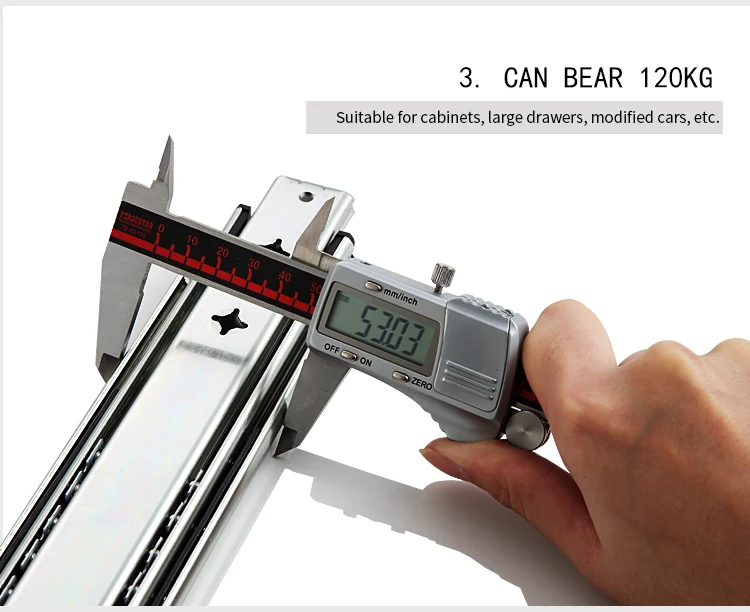 Сверхмощные направляющие и полозья ящиков рельсы 53 мм ширина шарикоподшипник три полный выставка