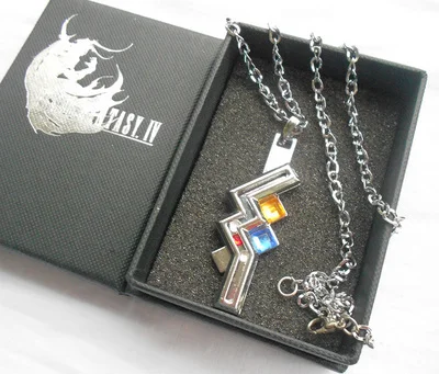 

Final fantasy space fighter Thunder necklace Key chain anime manga and anime peripheral jewelry box toy periphery model