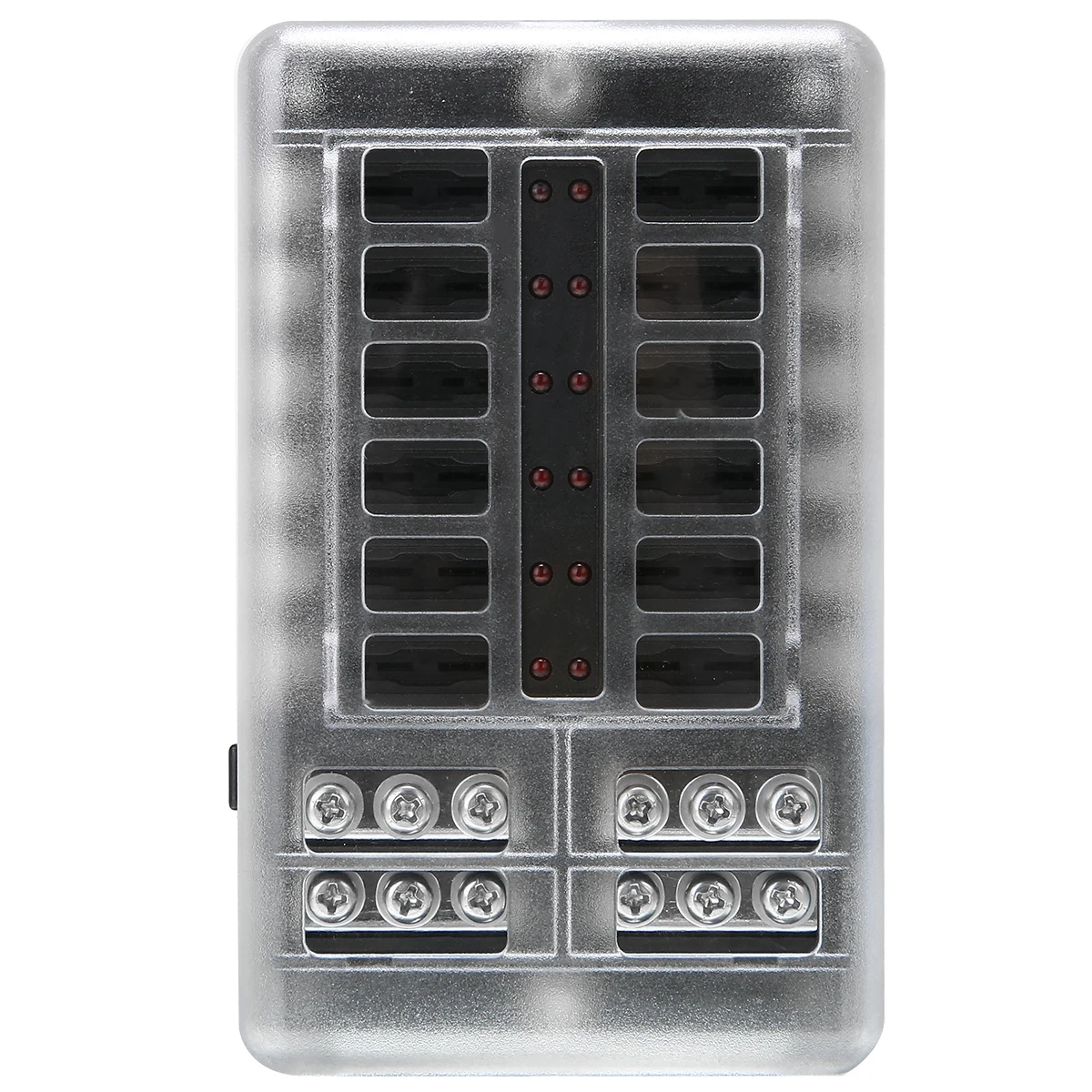 DC 32V 100A 12 Way Fuse Box Block Holder ATC ATO Blade LED Fuse Box with Screws&Labels For Car Marine Caravan