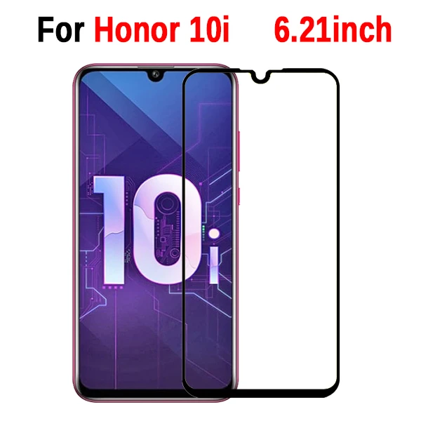 2 шт 3D закаленное стекло на 10i Honor 10i защита экрана полное покрытие Защитное стекло для huawei Honor Honer 10i 6," HRY-LX1T - Цвет: Honor 10i