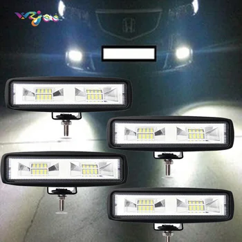 

WZJOO 4Pcs 48W Flood Led Work Light Driving Fog 4x4 4WD Offroad Lamp For Jeep Wrangler Toyota Cars Motorcycle 12V 24V