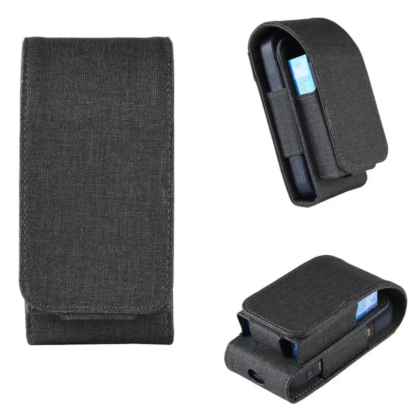 

New Luxury PU Leather Bags double layer Electronic For IQOS 2.4 Cigarette e-cigarette Case Customized Carrying Bag Accessories
