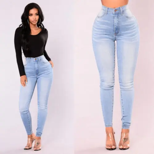 

Newest Arrivals Fashion Hot Women Lady Denim Skinny Pants High Waist Stretch Jeans Slim Pencil Jeans Women Casual Jeans