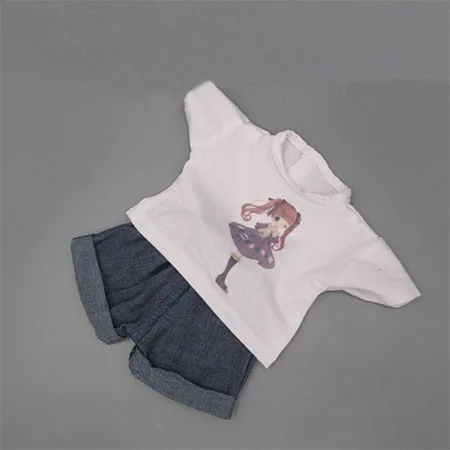 Одежда для кукол, подходит для 43-45 см, американская кукла и игрушка, аксессуары для куклы, полосатая футболка, джинсы - Цвет: M--169