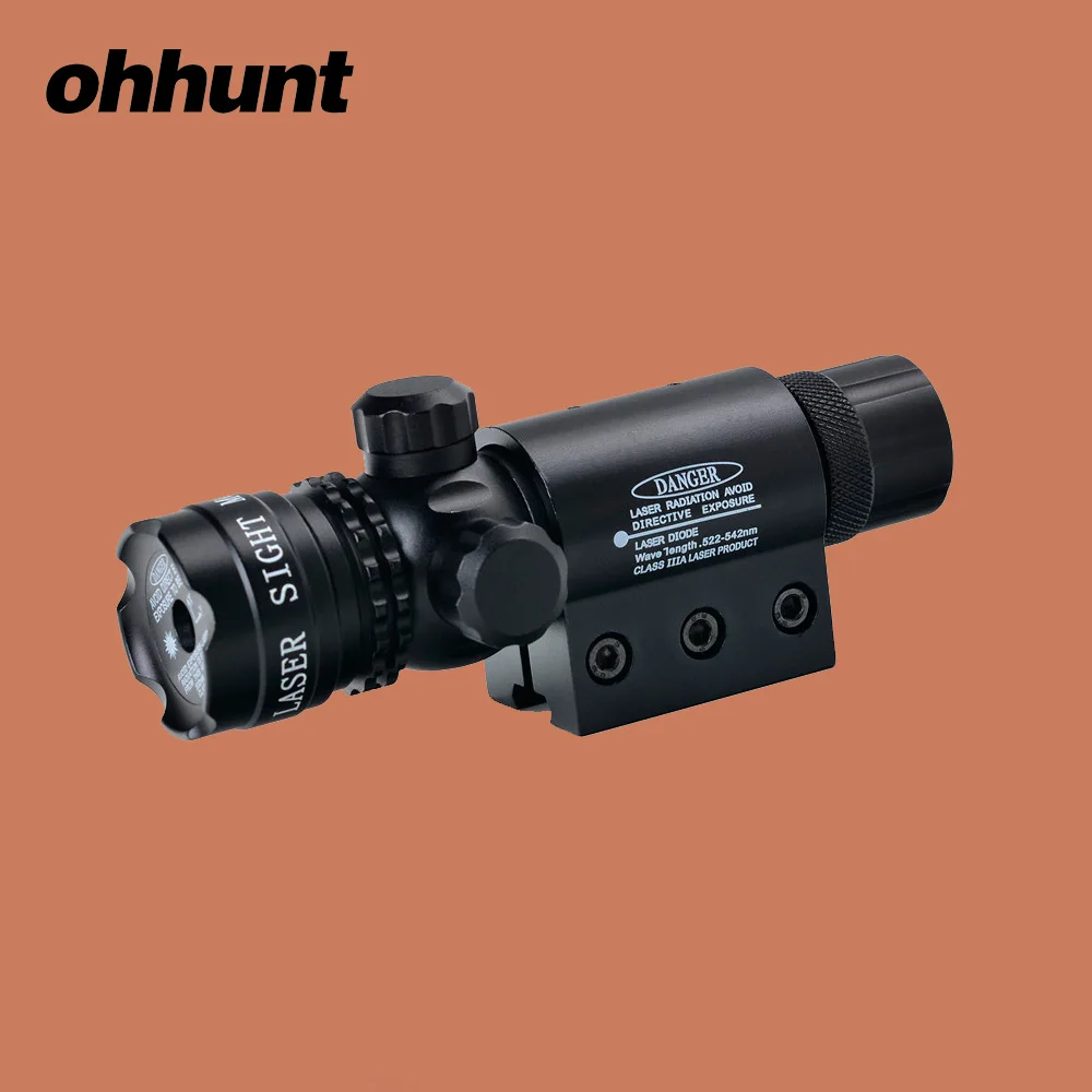 Ohhunt Тактический 5 мВт красный лазер зеленый лазерный прицел дизайн 20 мм крепление