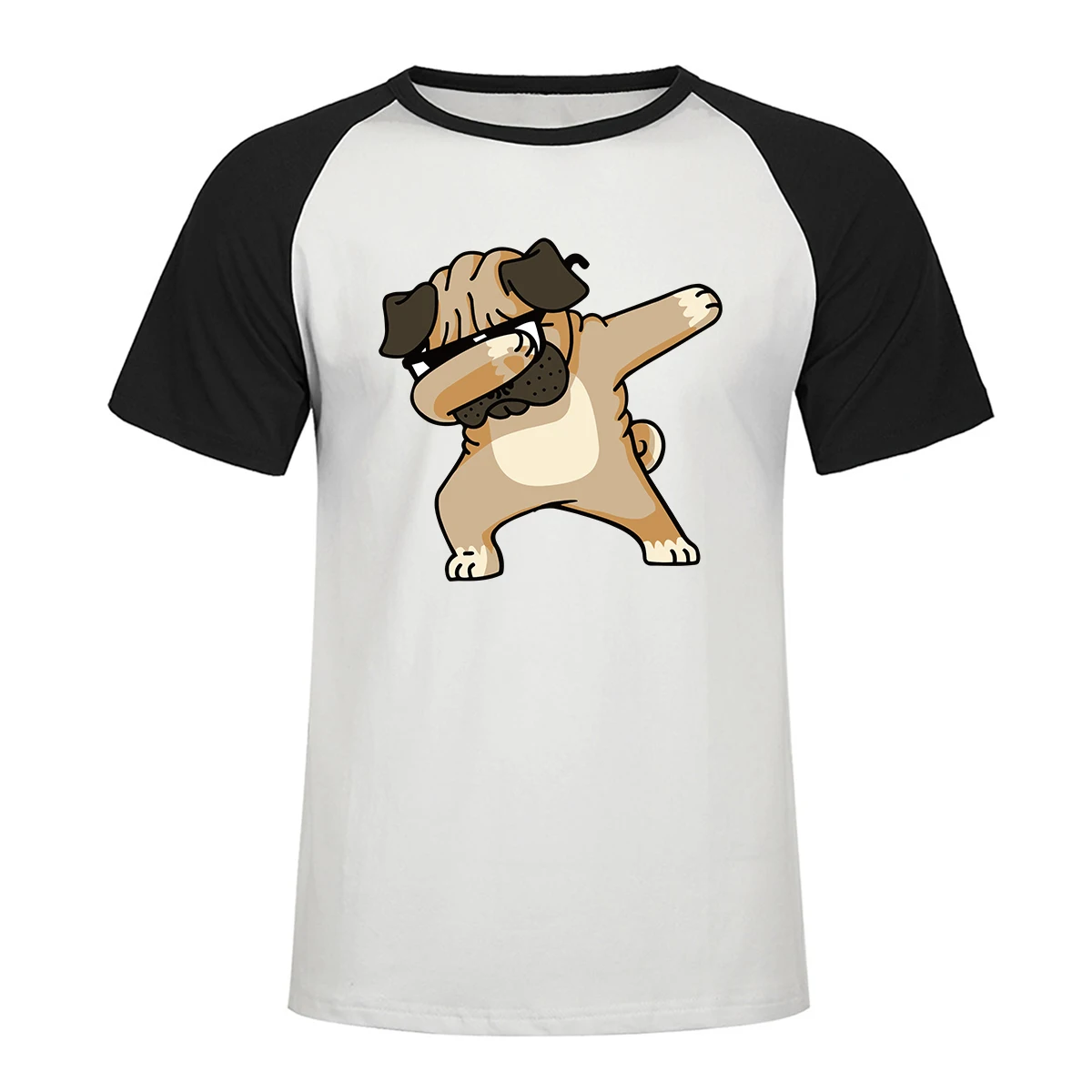 

2019 Men's Raglan T-shirts Fashion Animal Dog Print Hipster Funny T Shirt Men Summer Casual Street Hip-hop Tee Shirt Male Tops
