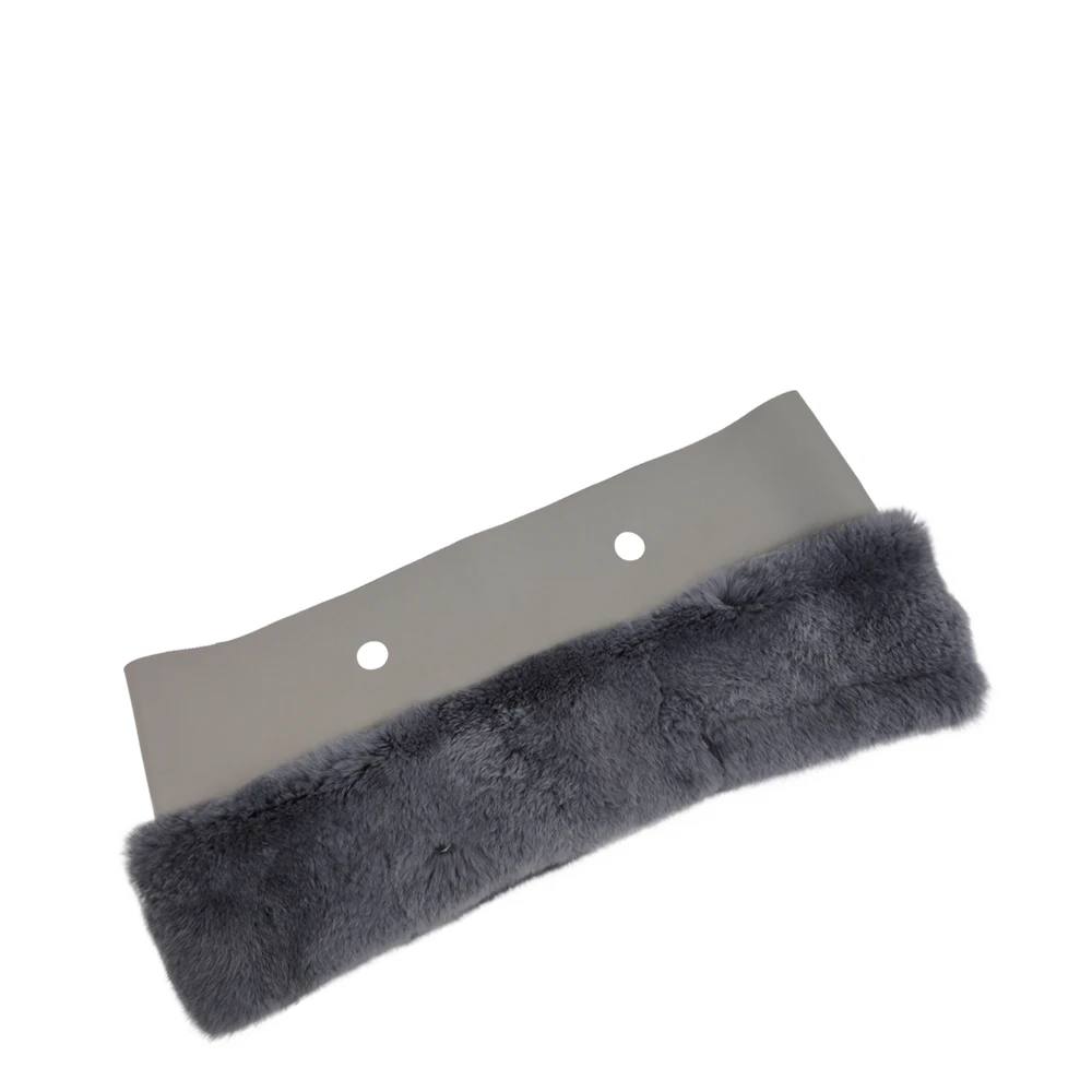 Tanqu New 4 Colors Women Bag Rex Rabbit Fur Plush Trim for O BAG Thermal Plush Decoration Fit for Classic Big Mini Obag