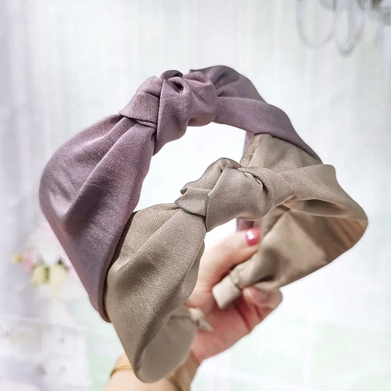 

Bohemian Vintage Silk Satin Knot Headband Knotted Hairband Hair Accessories