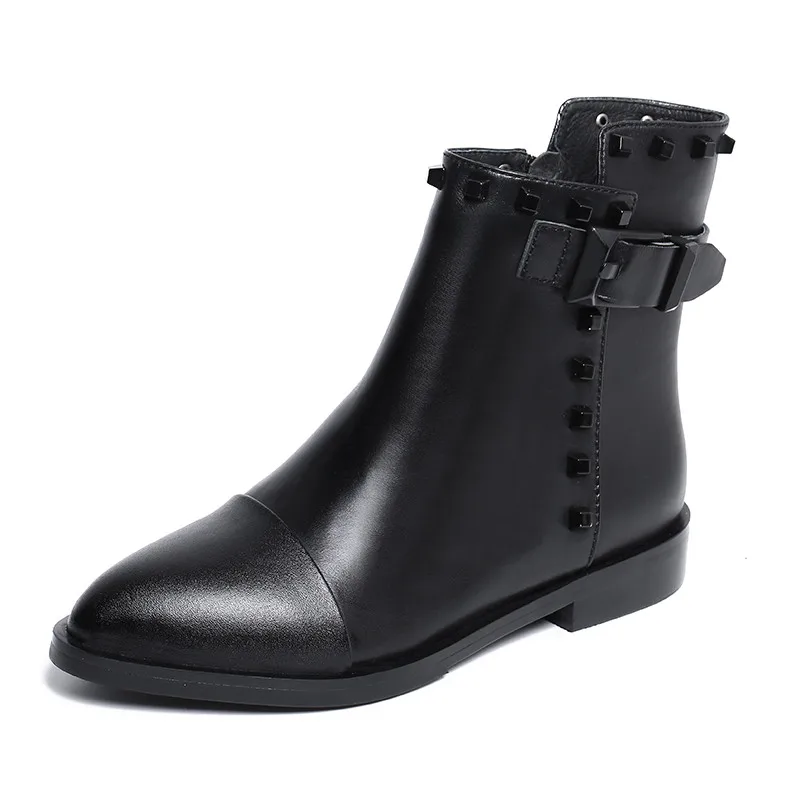 

Western Cowboy Bootie - Womens Pointed Toe Slip On Ankle Boot - Zip Up Low Heel