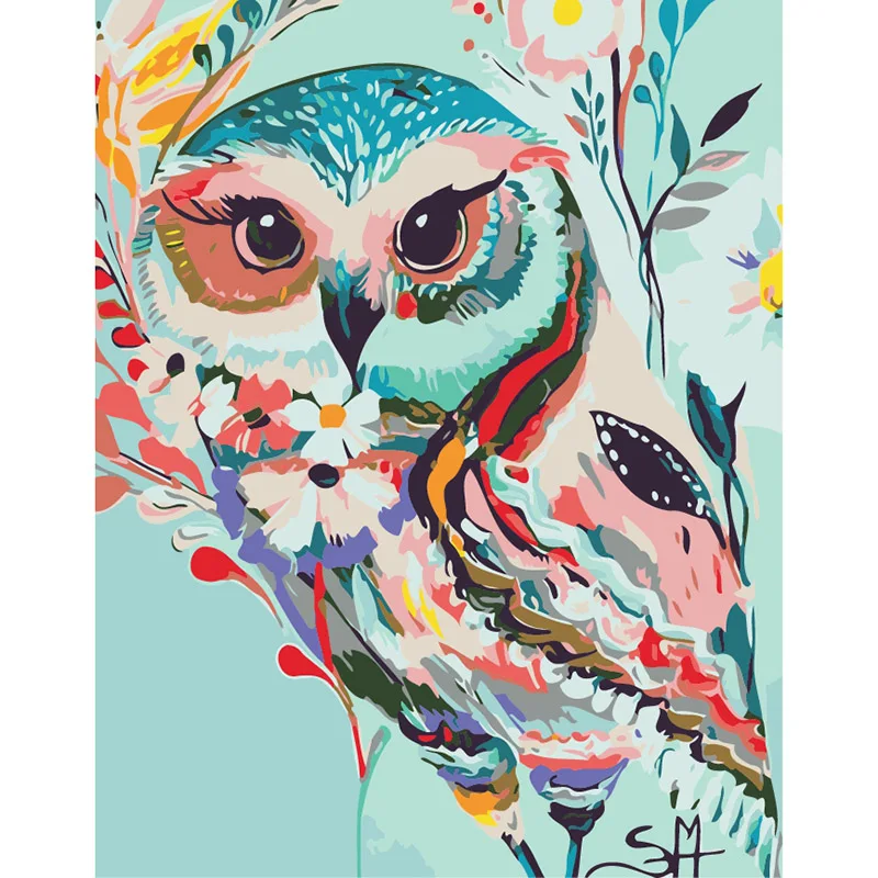 

Nighthawk Animal DIY Digital Painting By Numbers Modern Wall Art Canvas Painting Unique Gift Home Decor 40x50cm