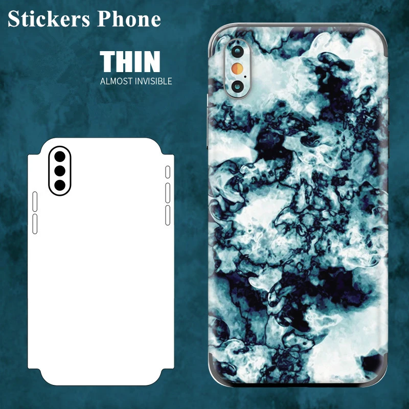 

New Cool Stickers For iPhone 6 7 8Plus Back Film Protective Cover Stickers For iphone 6s X XS XSMAX Marble Series