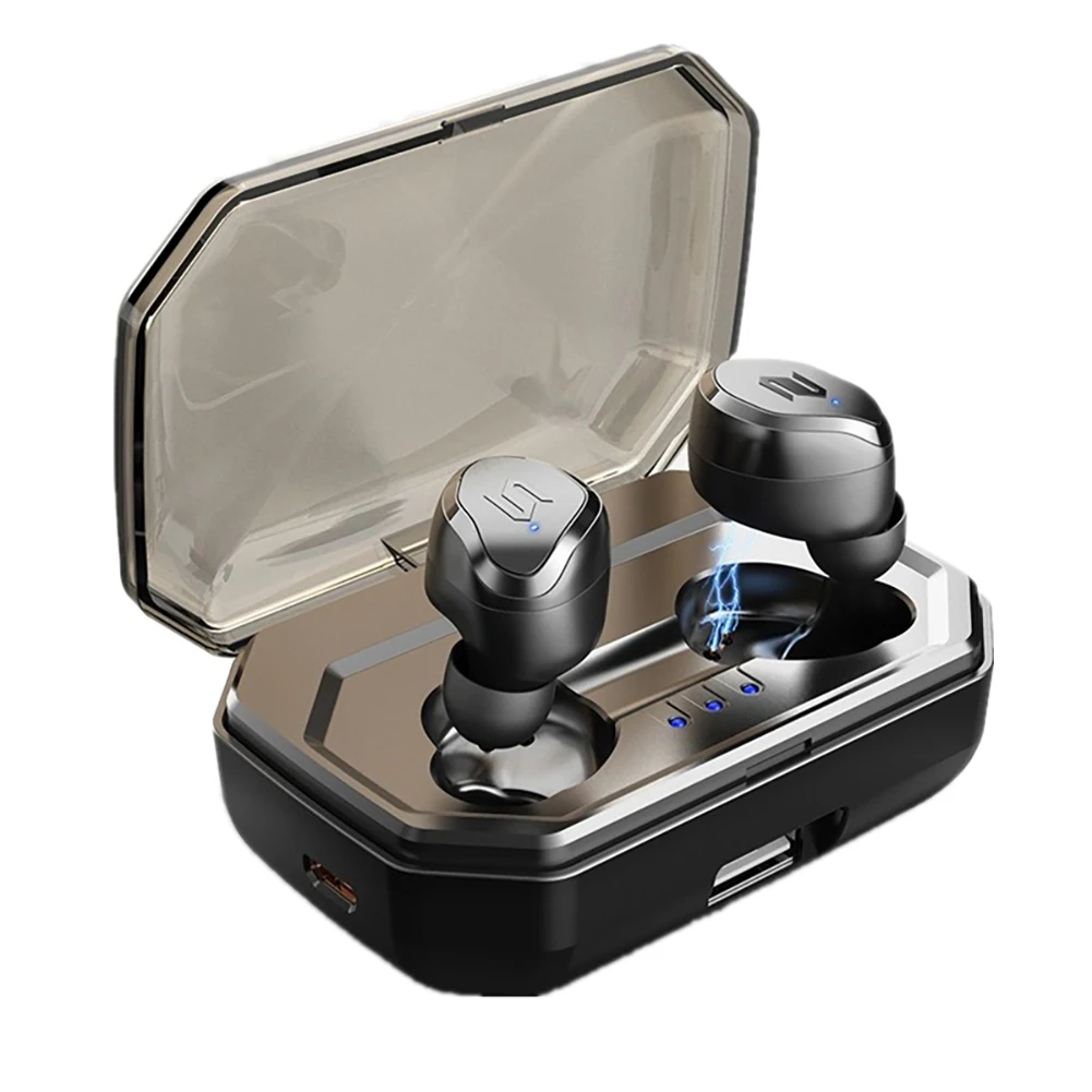 Беспроводные наушники TWS с шумоподавлением Bluetooth 5,0, наушники с сенсорным управлением, наушники, авто сопряжение с зарядным устройством 3000