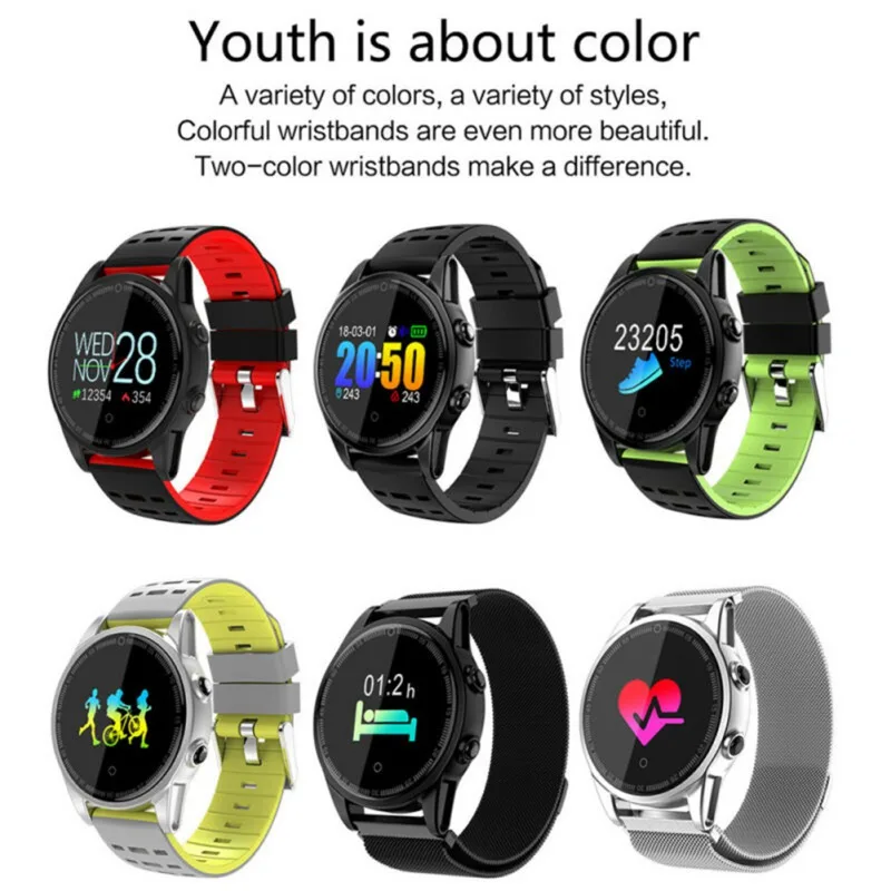 

R13 Color High-Definition Screen Smart Wristband Bluetooth Step-By-Step Sports Watch Heart Rate Monitoring For Android IOS