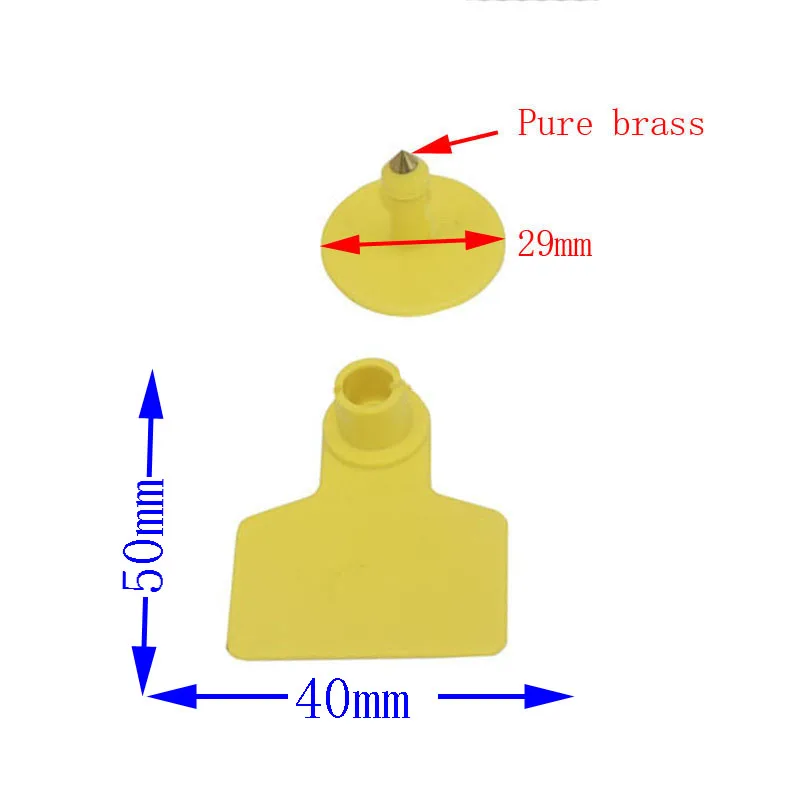 100 комплекты для прикрепления бирок к ушам животных без слово ухо табло идентификации животных устройство подачи овец свиной Ушные бирки для скота сельскохозяйственное оборудование