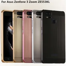 Для Asus Zenfone 3 Zoom ZE553KL 3 Laser ZC551KL чехол Алюминиевый металлический бампер 3 Deluxe ZS570KL Покрытие матовый PC жесткий чехол