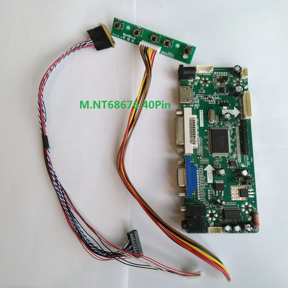 

Kit for B156HW01 V0 1920X1080 DVI HDMI Controller board Monitor Panel LCD VGA M.NT68676 40pin AUO Display LED DIY 15.6