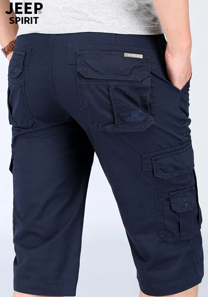 Летние брендовые шорты-карго для джипа, мужские шорты, хлопок, штаны на коленях, модные пляжные шорты с несколькими карманами, 30-44, выше колена