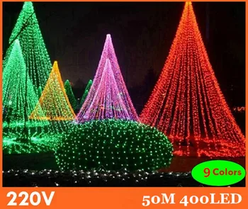 

50m 9 colors led string light 400leds wedding partying xmas christmas tree decoration lights,led christmas light