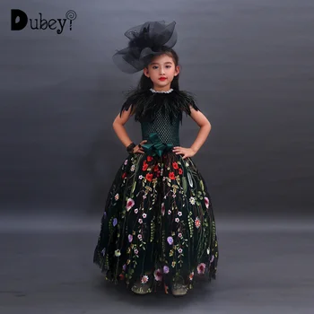 

Embroidery Princess Party Dress for Girls 10-12 Years Long Frocks Clothes for Teenager Girl Prom Elegant Fancy Dress for Girls