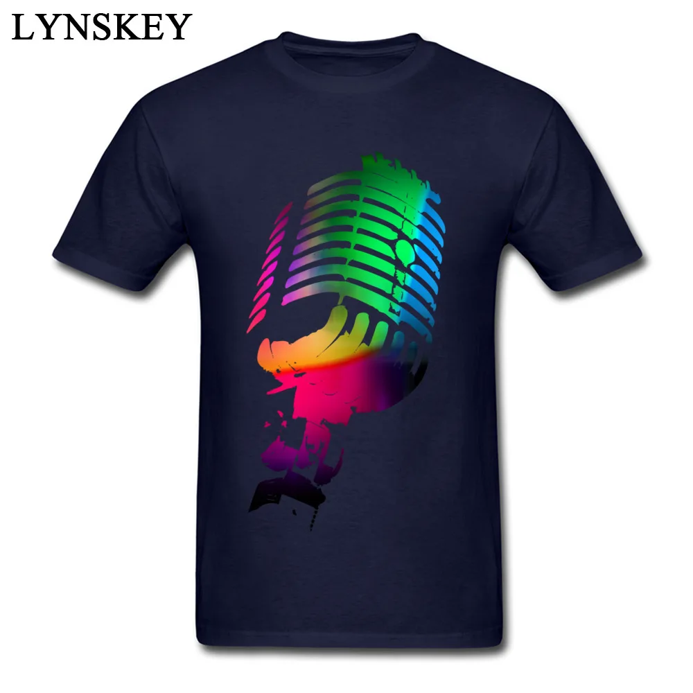 O Neck 100% Cotton Male T-shirts Casual Short Sleeve Tops Tees 2017 Newest Street Tee Shirt The Neon Microphone Top Quality The Neon Microphone navy
