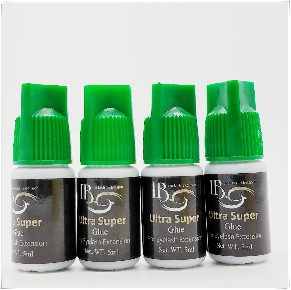 

4 bottles/lot Free Shipping IB Ultra Super Glue Eyelash Extensions fasting dry eyelash glue Adhesive strength up to 50days 5ml