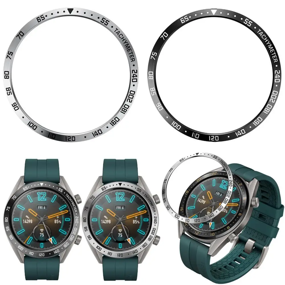 Для huawei Watch GT/Active 46 мм кольцо с клейкой крышкой против царапин металлические Смарт-часы Роскошные носимые Аксессуары#619