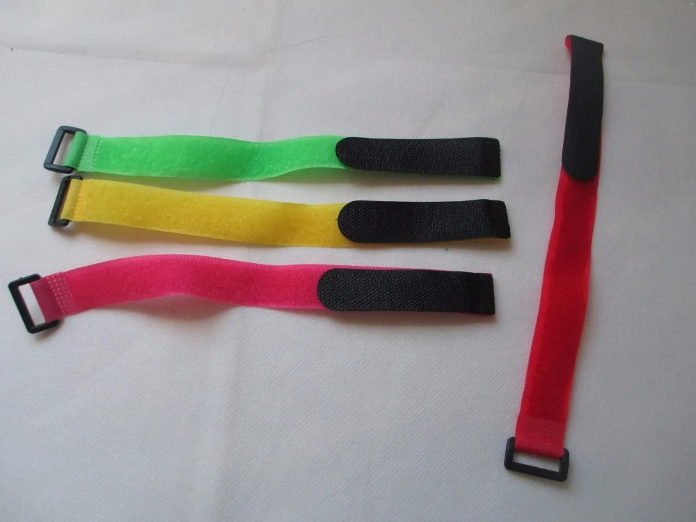 

10pcs 2*30cm Adjustable Tie Down Elastic Strap reusable cable Self gripping Band