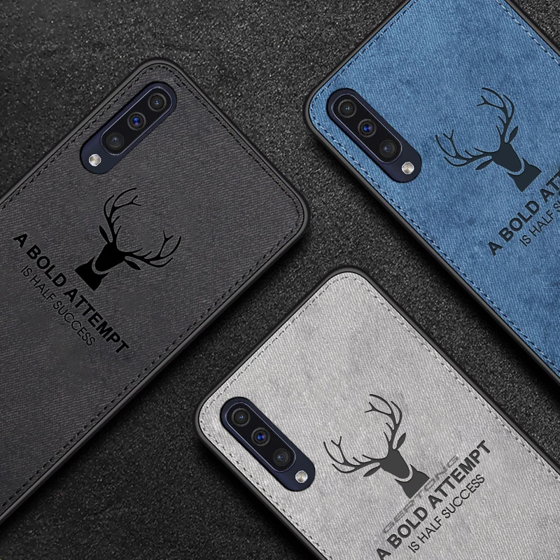 Fabric Cloth Phone Case For Samsung Galaxy A50 A30 A505 A305 Soft Silicone Frame Back Cover Deer Cases For Samsung A50 Case Fabric Cloth Phone Case For Samsung Galaxy A50 A30 A505 A305 Soft Silicone Frame Back Cover Deer Cases For Samsung A50 Case
