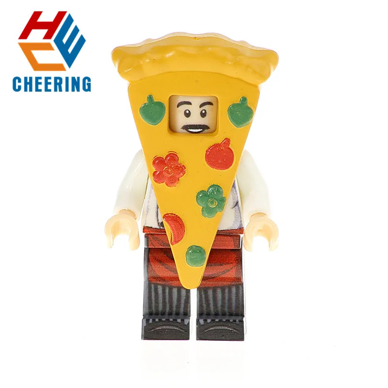 

Single Sale Fast food Series Ice Cream Pizza Fries Peanut Fruit Disguised Bricks Building Blocks For Children Toy Gifts PG8114