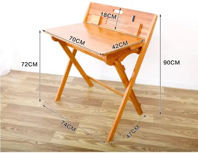 For Children Folding Study Table Portable Bamboo Writing Desk