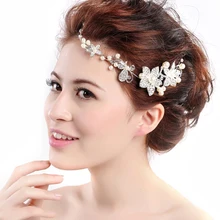 Милые свадебные аксессуары для волос, зажимы романтическая Хрустальная шпилька для волос с жемчужинами тиара Свадебная булавка с короной невесты украшения для волос