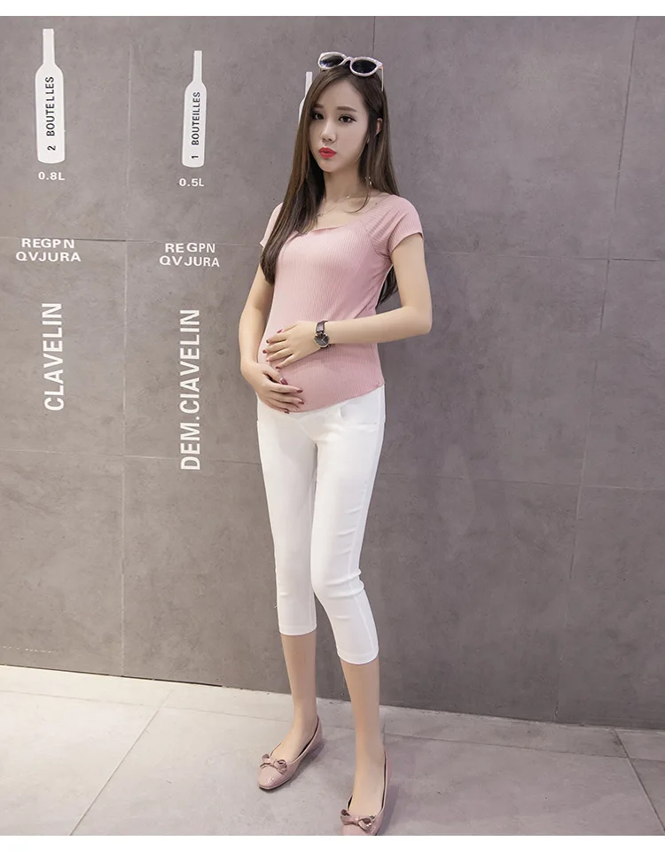 Roupas de Maternidade Calças de Maternidade de Verão Fdfklak Ropa Mujer Novos Roupas Calças Elasticidade Cintura Gravidez Mulheres Grávidas 2020 9 Fdfklak Ropa Mujer Novos 2018 Roupas Calças