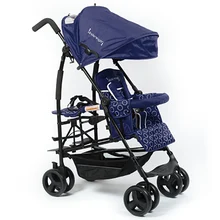 Детская коляска Kinderwagon для близнецов, детская коляска с двойным зонтиком, автомобильный светильник, складная коляска для близнецов