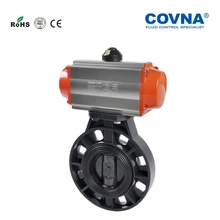 3-дюймовый DN80 воды Применение UPVC пневматическая клапан-бабочка весна возвращается одностороннего действия опорная шайба из этилен-пропиленового каучука PN10